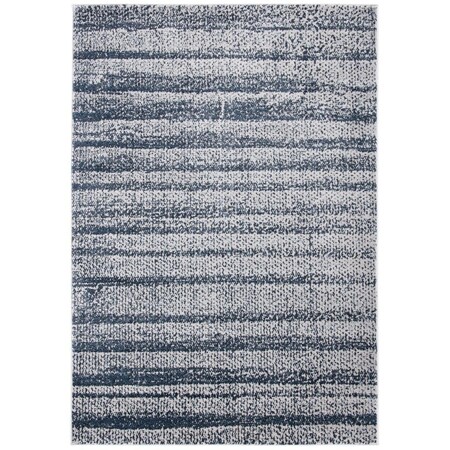 Safavieh 9 x 12 ft. Carnegie Rectangle Power Loomed Rug Grey & Navy CNG612N-9
